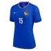 France Marcus Thuram #15 Replica Home Shirt Ladies Euro 2024 Short Sleeve